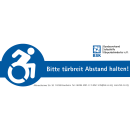 Aufkleber "türbreit Abstand halten",...